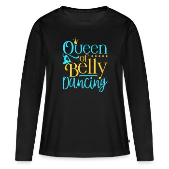 Danseuse du ventre Reine de la danse du ventre - T-shirt manches longues Premium bio Femme - noir - Devant - Julia (174cm)