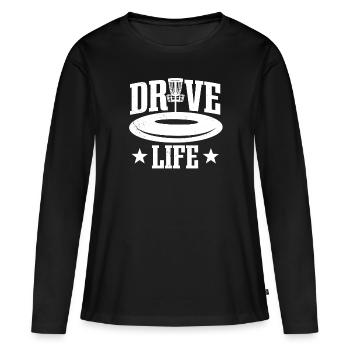 Disc Golfer Disc Life Disc Golf - Frauen Premium Bio Langarmshirt - Schwarz - Vorne - Julia (174cm)