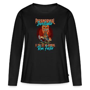 Ghost Hunter Paranormal Investigator - Women's Premium Organic Long Sleeve Shirt - black - Front - Julia (174cm)