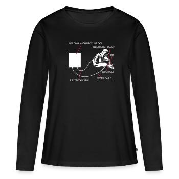 Welding Assembly - Welder Craftsman - Women's Premium Organic Long Sleeve Shirt - black - Front - Julia (174cm)