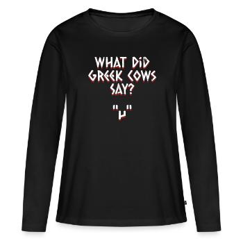 Mythologie grecque Dieu grec ancien - T-shirt manches longues Premium bio Femme - noir - Devant - Julia (174cm)