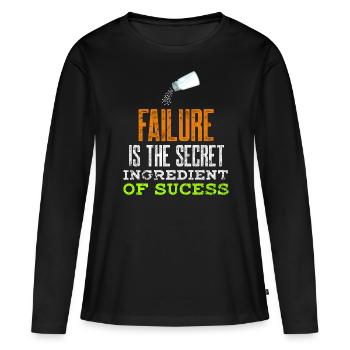 L’échec de l’état d’ Ingrédient secret du succès Inspi - T-shirt manches longues Premium bio Femme - noir - Devant - Julia (174cm)