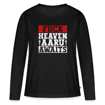Fuck Heaven Aaru vous attend - Mythologie égyptienne - T-shirt manches longues Premium bio Femme - noir - Devant - Julia (174cm)