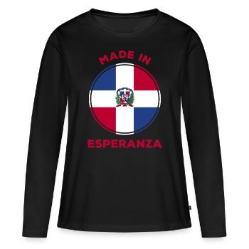 Esperanza République dominicaine - T-shirt manches longues Premium bio Femme - noir - Devant - Julia (174cm)