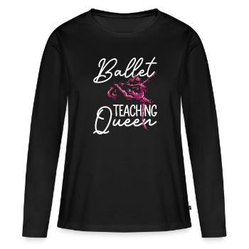 Professeur de ballet - Ballet danseur ballet - T-shirt manches longues Premium bio Femme - noir - Devant - Julia (174cm)
