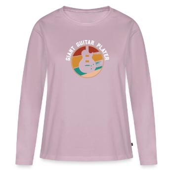 Giant Guitar Player - bassiste - T-shirt manches longues Premium bio Femme - rose poudré - Devant - Julia (174cm)