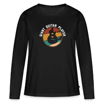 Giant Guitar Player - bassiste - T-shirt manches longues Premium bio Femme - noir - Devant - Julia (174cm)