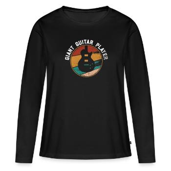 Giant Guitar Player - bassiste - T-shirt manches longues Premium bio Femme - noir - Devant - Julia (174cm)