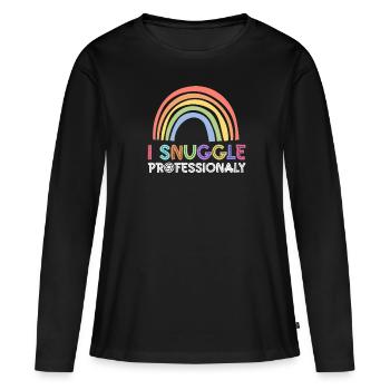 Newborn Photographer Baby Photography Saying - Women's Premium Organic Long Sleeve Shirt - black - Front - Julia (174cm)