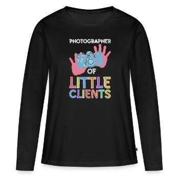 Newborn Photographer Baby Photography Saying - Women's Premium Organic Long Sleeve Shirt - black - Front - Julia (174cm)
