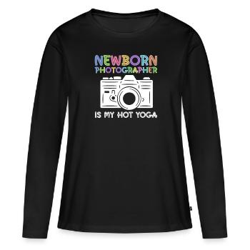 Newborn Photographer Baby Photography Saying - Women's Premium Organic Long Sleeve Shirt - black - Front - Julia (174cm)