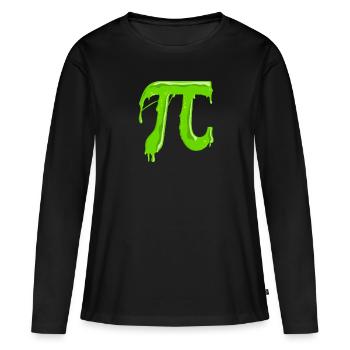 Grüner schleimiger Pi - Lustiger Mathelehrer für - Frauen Premium Bio Langarmshirt - Schwarz - Vorne - Julia (174cm)