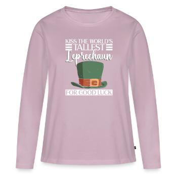 Irland Irisch Lustig Spruch St Patricks Day - Frauen Premium Bio Langarmshirt - Altrosa - Vorne - Julia (174cm)