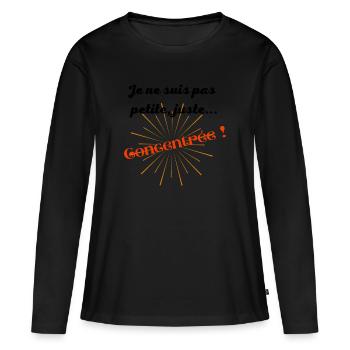 Pour vous qui voulez être remarquées ! - T-shirt manches longues Premium bio Femme - noir - Devant - Julia (174cm)