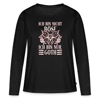 Ich Bin Nicht Böse Ich Bin Nur Goth - Gothic Goth - Frauen Premium Bio Langarmshirt - Schwarz - Vorne - Julia (174cm)