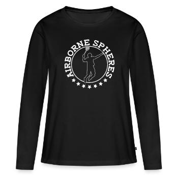 Kugeln in der Luft - Lustiges Badminton - Frauen Premium Bio Langarmshirt - Schwarz - Vorne - Julia (174cm)