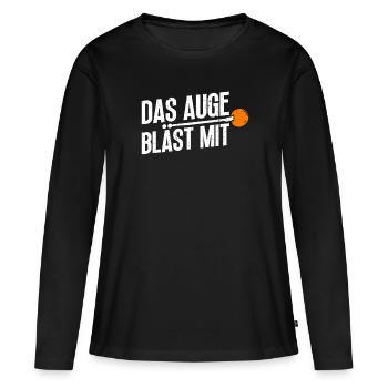 Das Auge Bläst Mit - Glasbläser Glasbläserei - Frauen Premium Bio Langarmshirt - Schwarz - Vorne - Julia (174cm)