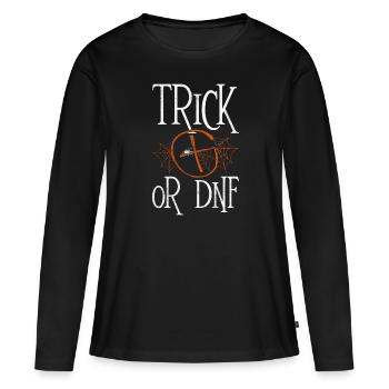 Astuce ou DNF - Geocaching Geocacher - T-shirt manches longues Premium bio Femme - noir - Devant - Julia (174cm)