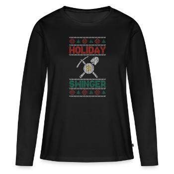 Holiday Swinger - Orpaillage - T-shirt manches longues Premium bio Femme - noir - Devant - Julia (174cm)