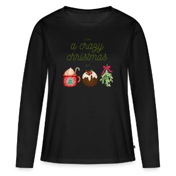 Saison des cadeaux de Noël Fille Femme - T-shirt manches longues Premium bio Femme - noir - Devant - Julia (174cm)