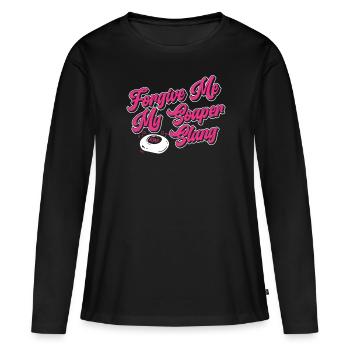savon fabrication savon savonnière savonnerie savon chaudière - T-shirt manches longues Premium bio Femme - noir - Devant - Julia (174cm)