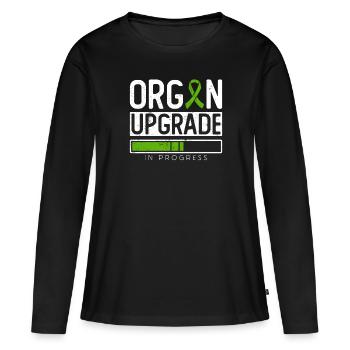 Don d’organes Greffe d’organes Don d’organes - T-shirt manches longues Premium bio Femme - noir - Devant - Julia (174cm)