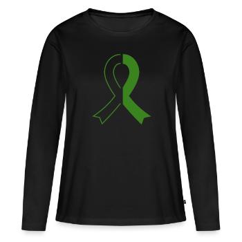 Don d’organes Greffe d’organes Don d’organes - T-shirt manches longues Premium bio Femme - noir - Devant - Julia (174cm)