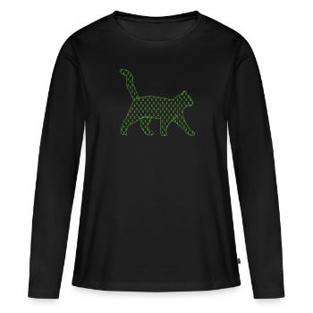 Don d’organes Greffe d’organes Don d’organes - T-shirt manches longues Premium bio Femme - noir - Devant - Julia (174cm)