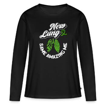 Greffe d’organe par fente de donneur d’organes - T-shirt manches longues Premium bio Femme - noir - Devant - Julia (174cm)
