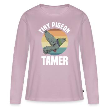 Tauben - Frauen Premium Bio Langarmshirt - Altrosa - Vorne - Julia (174cm)