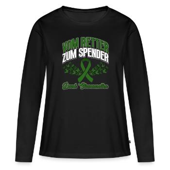 Cellules souches Thérapie par cellules souches Don de cellules souches - T-shirt manches longues Premium bio Femme - noir - Devant - Julia (174cm)