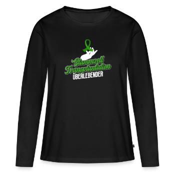 Cellules souches Thérapie par cellules souches Don de cellules souches - T-shirt manches longues Premium bio Femme - noir - Devant - Julia (174cm)