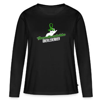 Cellules souches Thérapie par cellules souches Don de cellules souches - T-shirt manches longues Premium bio Femme - noir - Devant - Julia (174cm)