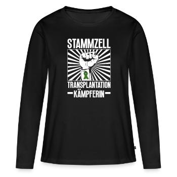 Cellules souches Thérapie par cellules souches Don de cellules souches - T-shirt manches longues Premium bio Femme - noir - Devant - Julia (174cm)