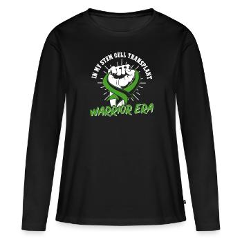Greffe de cellules souches Donneur de cellules souches Cellule souche - T-shirt manches longues Premium bio Femme - noir - Devant - Julia (174cm)