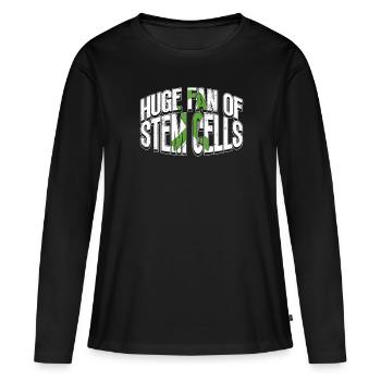 Greffe de cellules souches Donneur de cellules souches Cellule souche - T-shirt manches longues Premium bio Femme - noir - Devant - Julia (174cm)