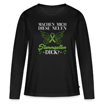 Cellules souches Thérapie par cellules souches Don de cellules souches - T-shirt manches longues Premium bio Femme - noir - Devant - Julia (174cm)