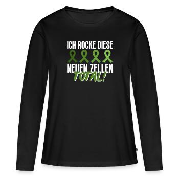 Cellules souches Thérapie par cellules souches Don de cellules souches - T-shirt manches longues Premium bio Femme - noir - Devant - Julia (174cm)