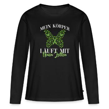 Cellules souches Thérapie par cellules souches Don de cellules souches - T-shirt manches longues Premium bio Femme - noir - Devant - Julia (174cm)