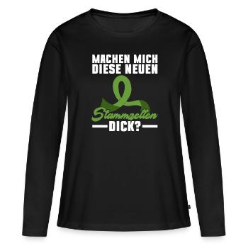 Cellules souches Thérapie par cellules souches Don de cellules souches - T-shirt manches longues Premium bio Femme - noir - Devant - Julia (174cm)