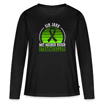 Cellules souches Thérapie par cellules souches Don de cellules souches - T-shirt manches longues Premium bio Femme - noir - Devant - Julia (174cm)
