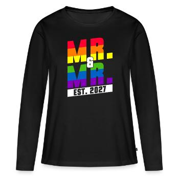Gay Pride Hochzeit 2027 Homo-Ehe - Frauen Premium Bio Langarmshirt - Schwarz - Vorne - Julia (174cm)