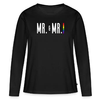 Gay Pride Hochzeit Homo-Ehe - Frauen Premium Bio Langarmshirt - Schwarz - Vorne - Julia (174cm)