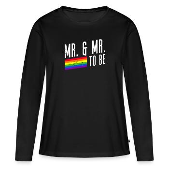 Gay Pride Hochzeit Homo-Ehe - Frauen Premium Bio Langarmshirt - Schwarz - Vorne - Julia (174cm)