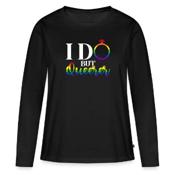 Gay Pride Hochzeit Homo-Ehe - Frauen Premium Bio Langarmshirt - Schwarz - Vorne - Julia (174cm)