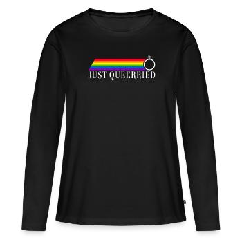 Gay Pride Hochzeit Homo-Ehe - Frauen Premium Bio Langarmshirt - Schwarz - Vorne - Julia (174cm)