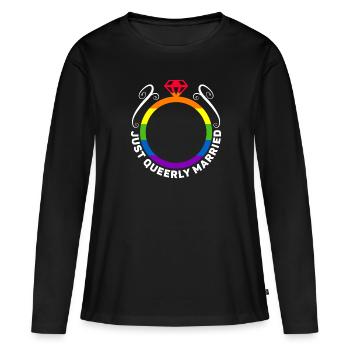 Gay Pride Hochzeit Homo-Ehe - Frauen Premium Bio Langarmshirt - Schwarz - Vorne - Julia (174cm)