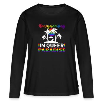 Gay Pride Hochzeit Homo-Ehe - Frauen Premium Bio Langarmshirt - Schwarz - Vorne - Julia (174cm)