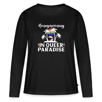Gay Pride Hochzeit Homo-Ehe - Frauen Premium Bio Langarmshirt - Schwarz - Vorne - Julia (174cm)