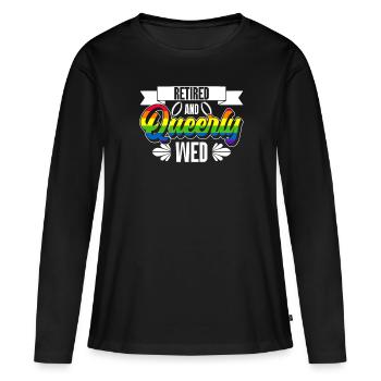 Gay Pride Hochzeit Homo-Ehe - Frauen Premium Bio Langarmshirt - Schwarz - Vorne - Julia (174cm)